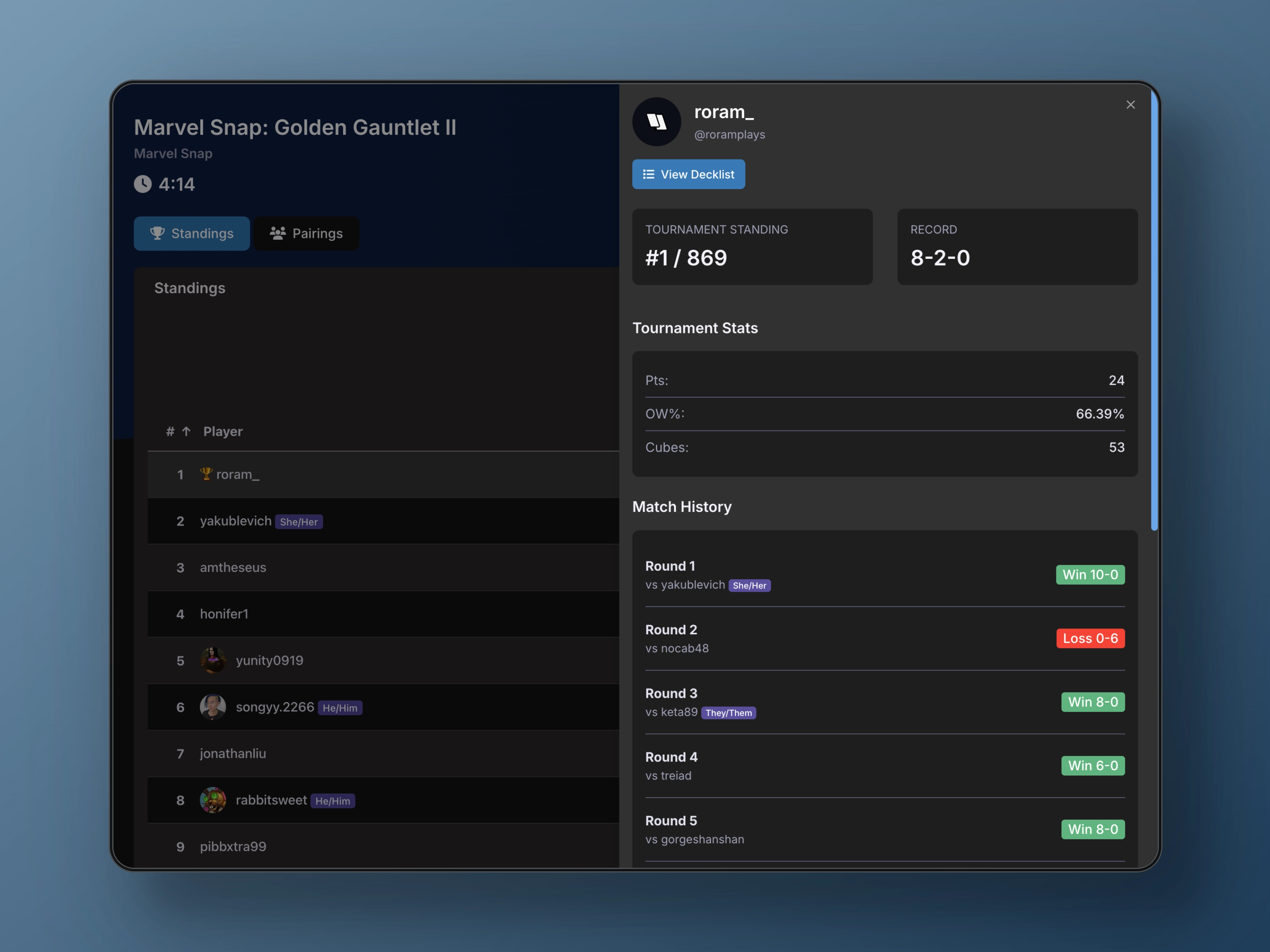 Running a Tournament