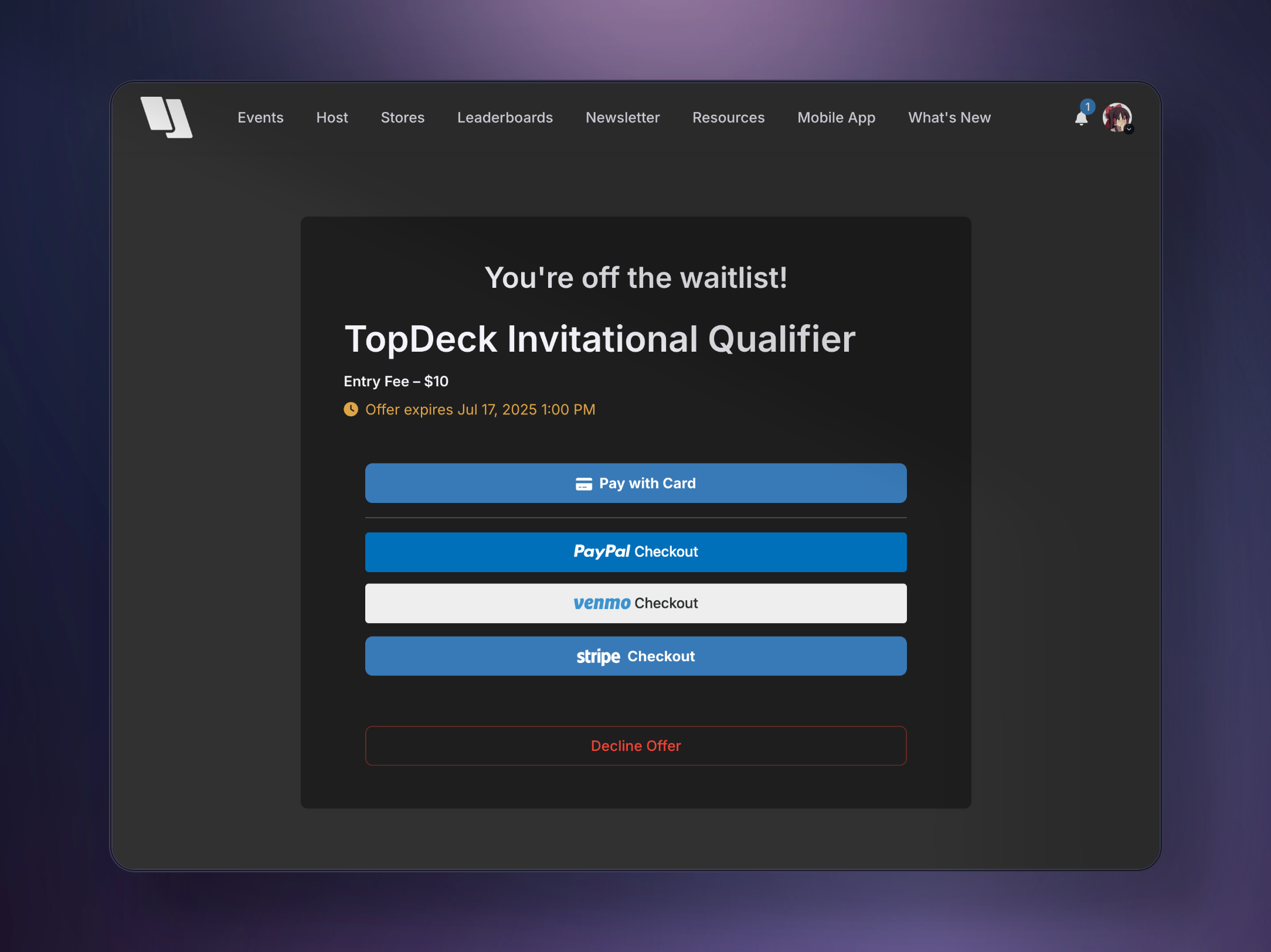 Player Management & Registration