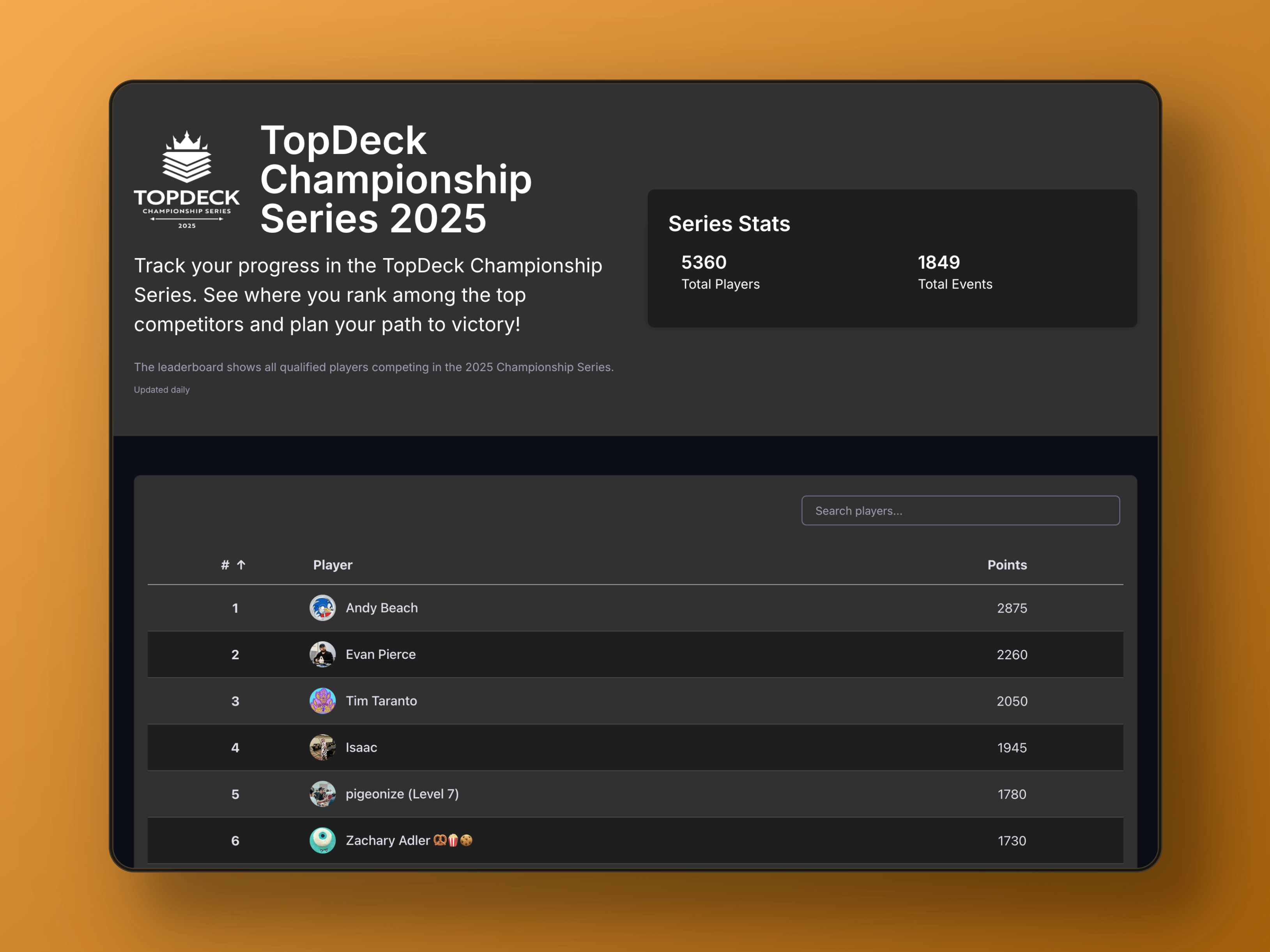 Circuit and Leaderboard Management System