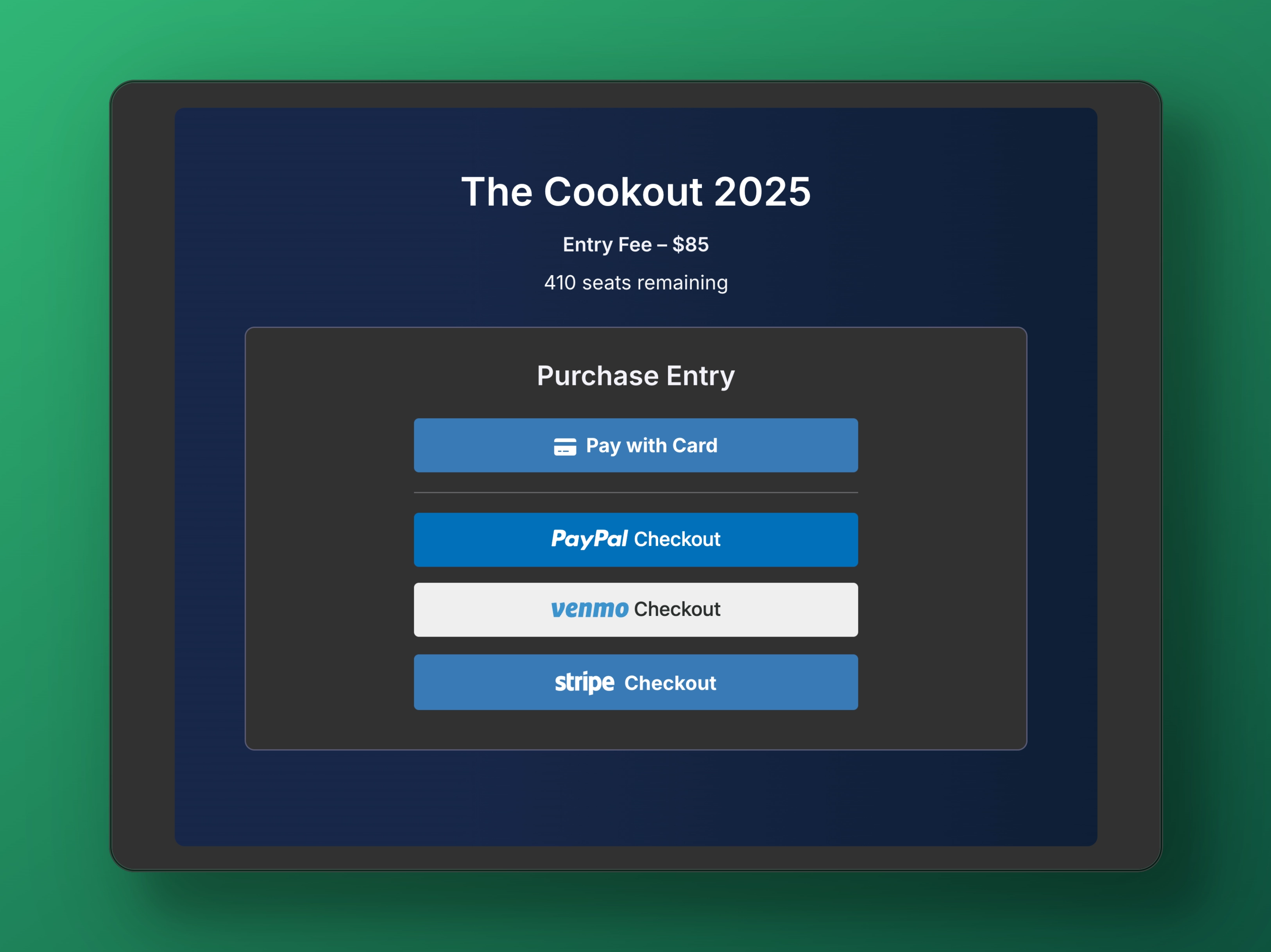 Payment Dashboard Screenshot